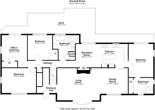 1 Butts Rock Rd, Little Compton, RI 02837 - view of floor plan / room layout