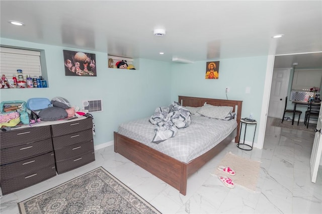 33 Williams St, New London, CT 06320 - bedroom with light marble finish floors and recessed lighting