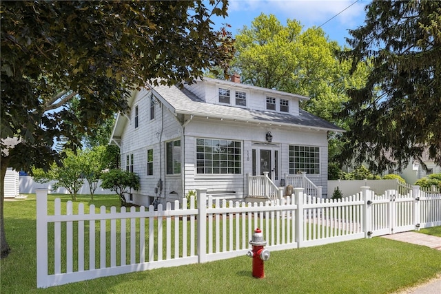 110 Spofford Ave, Warwick, RI 02888 - bungalow-style house featuring a chimney, a fenced front yard, and a gate