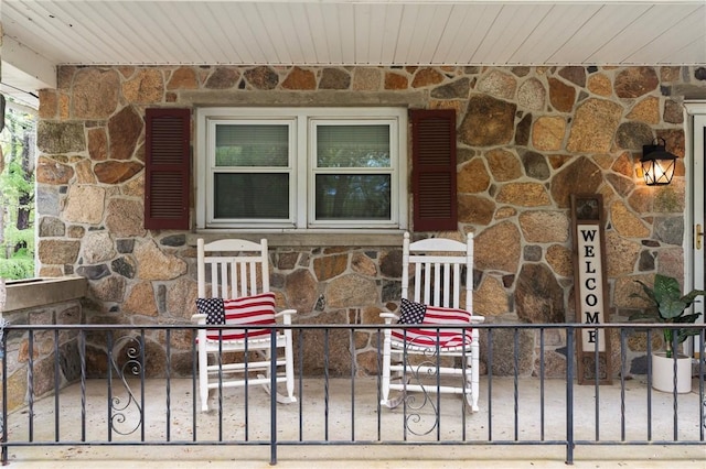 350 Shippee Rd, East Greenwich, RI 02818 - property entrance featuring stone siding