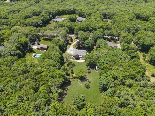 350 Shippee Rd, East Greenwich, RI 02818 - bird's eye view of a heavily wooded area