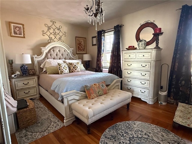 68 Grove St, Providence, RI 02909 - bedroom with dark wood finished floors and a chandelier