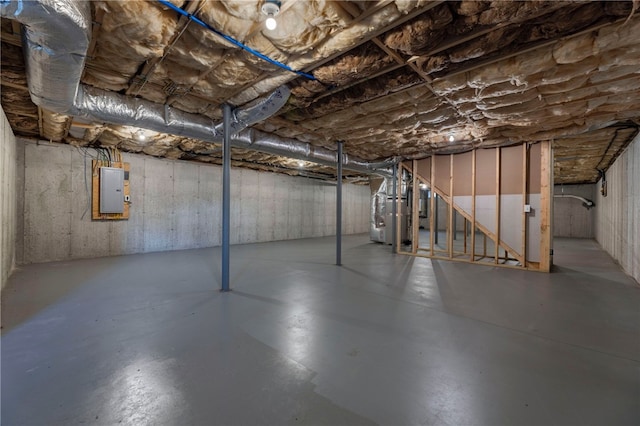 109 Chickadee Ln, South Kingstown, RI 02879 - unfinished below grade area with electric panel and heating unit