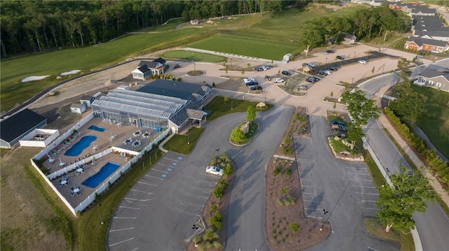 109 Chickadee Ln, South Kingstown, RI 02879 - aerial view of property's location with a pool area