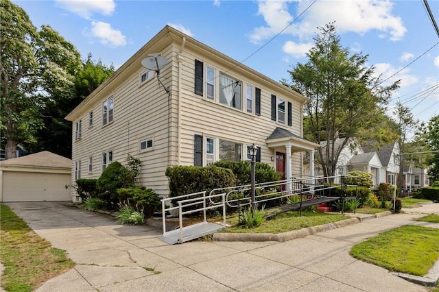 41 Higgins Ave, Providence, RI 02908 - view of front of property with an outbuilding and a garage