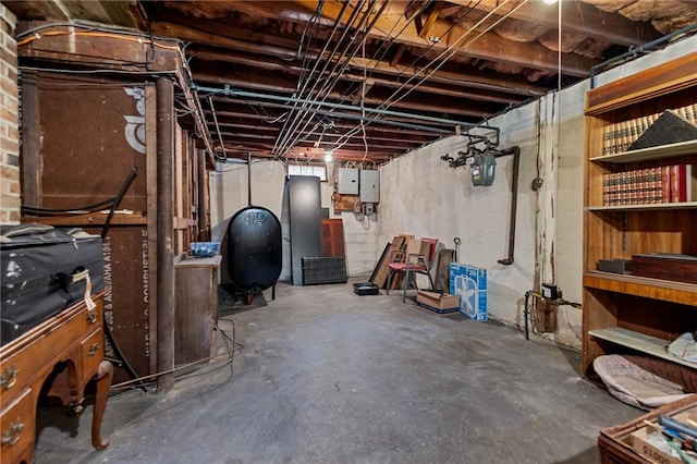 41 Higgins Ave, Providence, RI 02908 - unfinished basement featuring oil tank and electric panel
