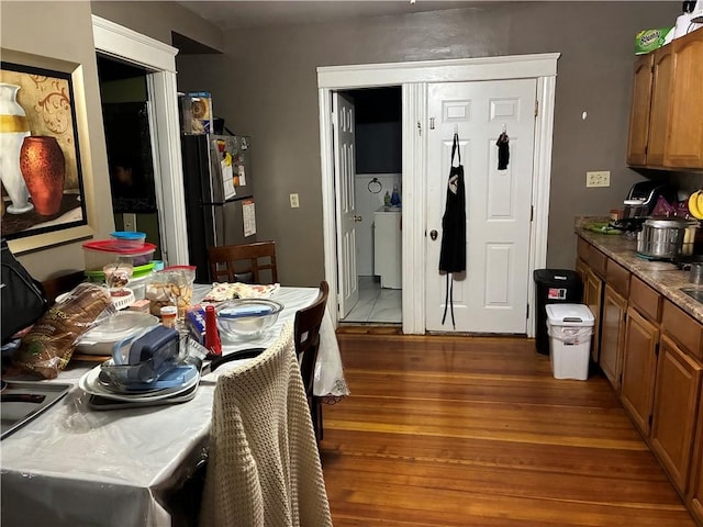 121 Murray St, Providence, RI 02909 - dining space featuring wood finished floors and washer / clothes dryer