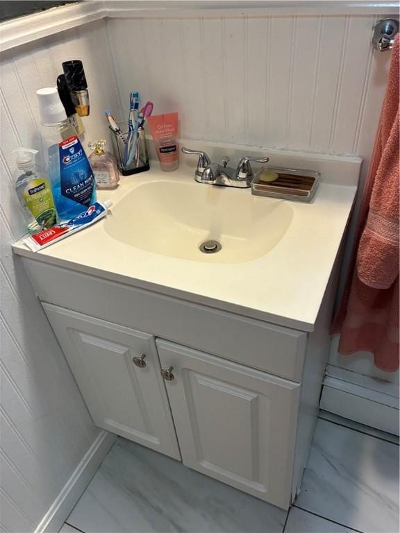121 Murray St, Providence, RI 02909 - bathroom with tile patterned floors and vanity
