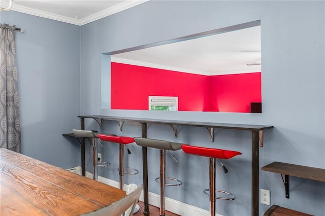 4 Linwood St, West Warwick, RI 02893 - indoor dry bar with ornamental molding and baseboards