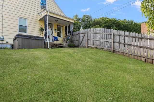 4 Linwood St, West Warwick, RI 02893 - view of yard with a hot tub and cooling unit