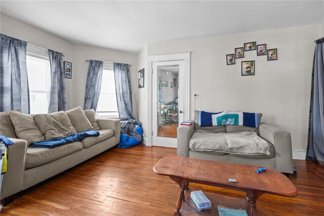233 Waterman Ave, East Providence, RI 02914 - living room featuring wood finished floors