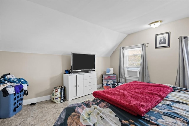 233 Waterman Ave, East Providence, RI 02914 - bedroom featuring vaulted ceiling and baseboards