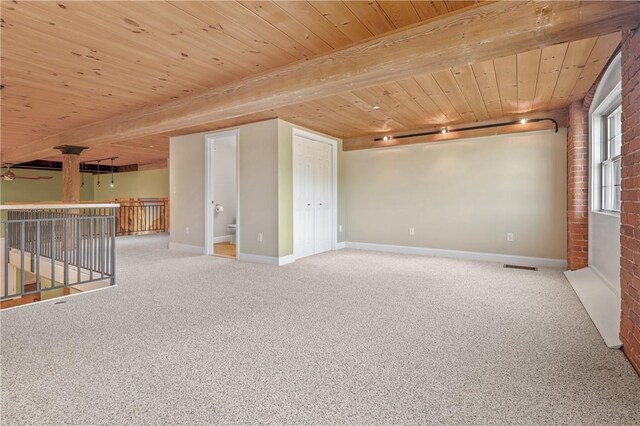 1 Tupperware Dr Unit 231, North Smithfield, RI 02896 - carpeted spare room with wooden ceiling and track lighting