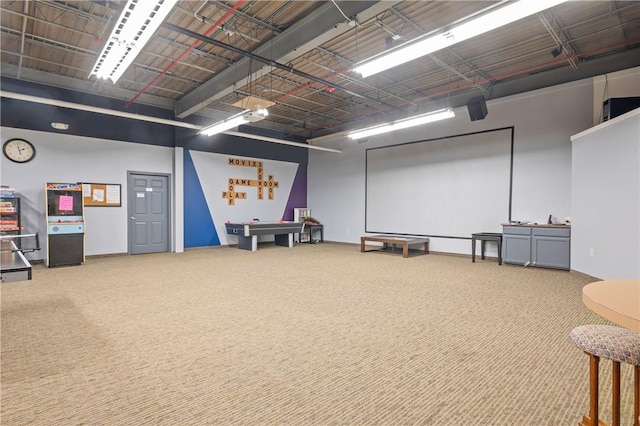 1 Tupperware Dr Unit 231, North Smithfield, RI 02896 - carpeted cinema room featuring a high ceiling and baseboards