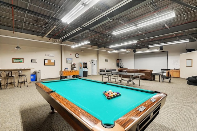1 Tupperware Dr Unit 231, North Smithfield, RI 02896 - recreation room with carpet flooring and pool table