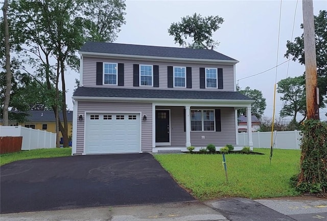 3 Sutcliffe Ave, Lincoln, RI 02865 - view of front facade featuring asphalt driveway, a porch, and an attached garage
