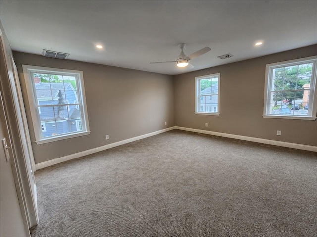 3 Sutcliffe Ave, Lincoln, RI 02865 - carpeted spare room featuring a ceiling fan and recessed lighting