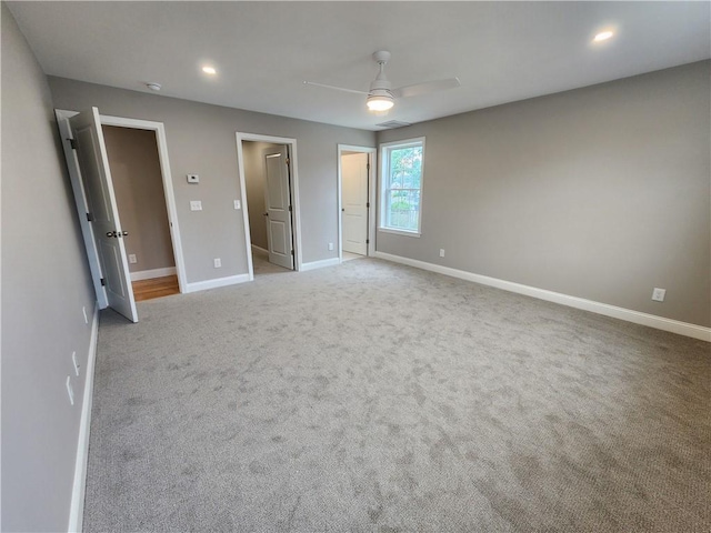 3 Sutcliffe Ave, Lincoln, RI 02865 - unfurnished bedroom featuring recessed lighting, carpet, and a ceiling fan