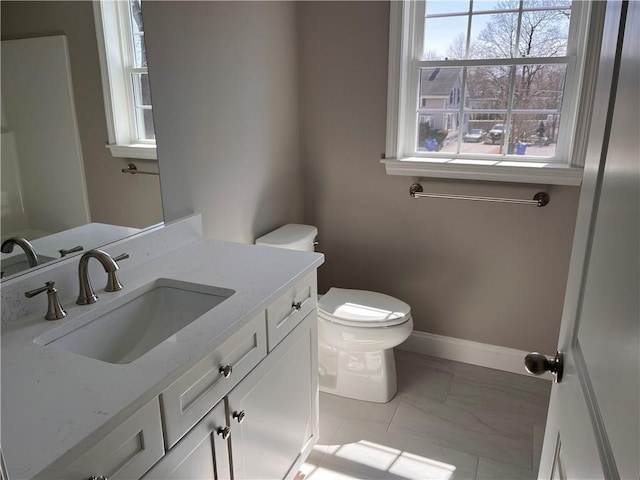 3 Sutcliffe Ave, Lincoln, RI 02865 - half bathroom with marble finish flooring and vanity