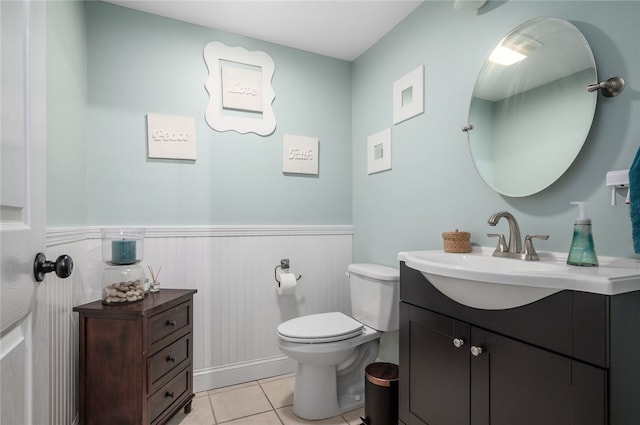 1 Tupperware Dr Unit 115, North Smithfield, RI 02896 - bathroom featuring vanity, wainscoting, and tile patterned floors