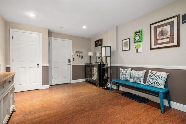 1 Tupperware Dr Unit 115, North Smithfield, RI 02896 - foyer entrance with light wood-type flooring and recessed lighting