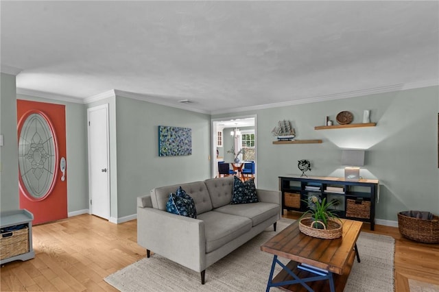 55 Atherton Rd, East Greenwich, RI 02818 - living area featuring crown molding and wood finished floors