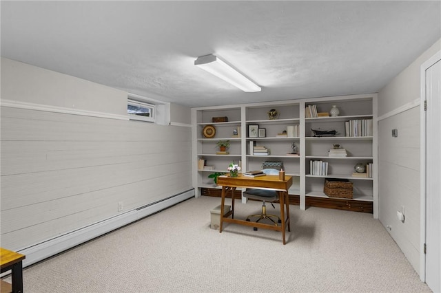 55 Atherton Rd, East Greenwich, RI 02818 - office area with a baseboard radiator and carpet flooring