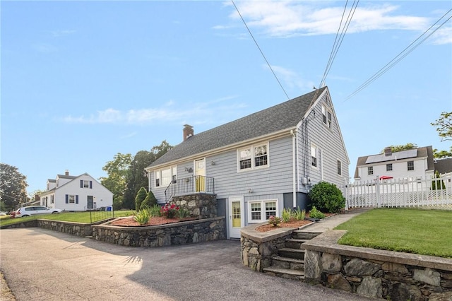 1 Adelaide Ave, Bristol, RI 02809 - view of front of house with a chimney