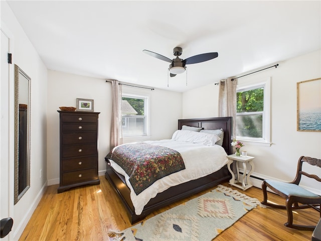 65 Bayberry Ln, East Greenwich, RI 02818 - bedroom featuring light wood-type flooring and a ceiling fan