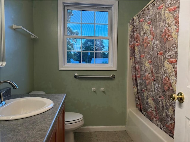 17 Chester Ave, Warwick, RI 02889 - bathroom with tile patterned flooring, vanity, and shower / bath combination with curtain