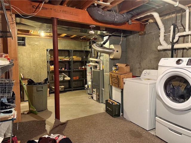 17 Chester Ave, Warwick, RI 02889 - unfinished below grade area featuring washer and clothes dryer and water heater