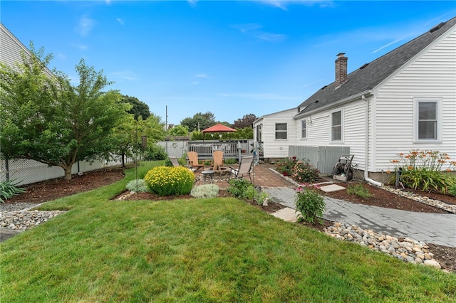 32 Waterman Ave, Johnston, RI 02919 - view of yard with a patio and a fire pit
