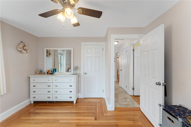 32 Waterman Ave, Johnston, RI 02919 - bedroom with light wood-style floors and a ceiling fan