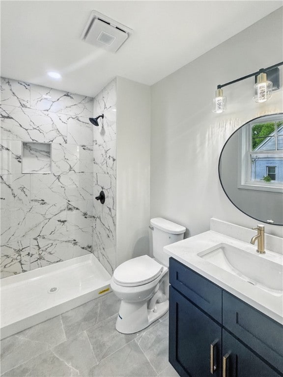 50 Rosemont Ave, Johnston, RI 02919 - full bath with vanity, a marble finish shower, and marble finish floors