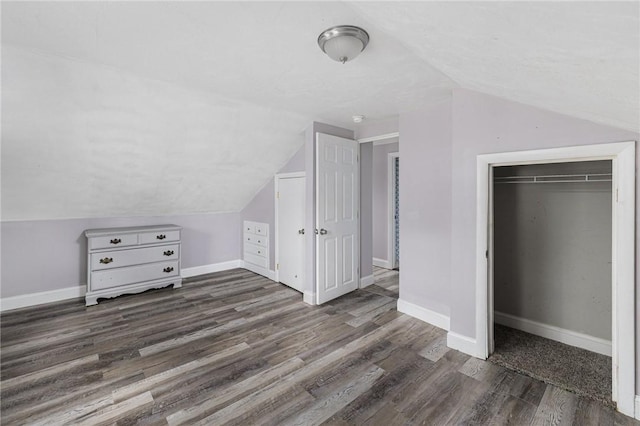 100 Pine Grove St, East Providence, RI 02916 - additional living space featuring vaulted ceiling and dark wood finished floors