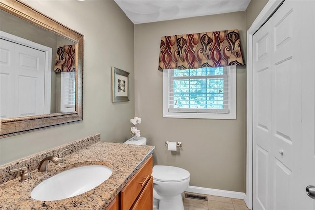 21 Laurel Dr, Glocester, RI 02814 - bathroom featuring a closet, vanity, and tile patterned floors