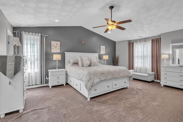 21 Laurel Dr, Glocester, RI 02814 - bedroom featuring lofted ceiling, carpet, and ceiling fan