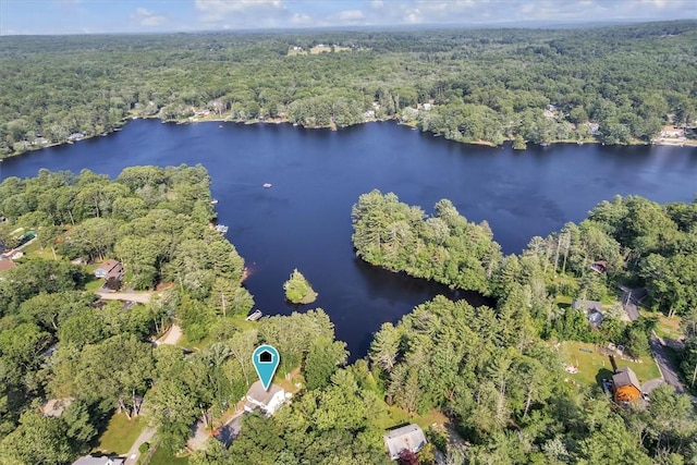 21 Laurel Dr, Glocester, RI 02814 - view of property location with a heavily wooded area and a large body of water