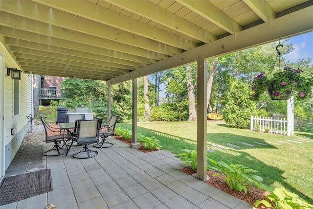 21 Laurel Dr, Glocester, RI 02814 - view of patio / terrace featuring outdoor dining area