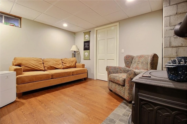 10 N Dr, Westerly, RI 02891 - living area with a drop ceiling and light wood finished floors