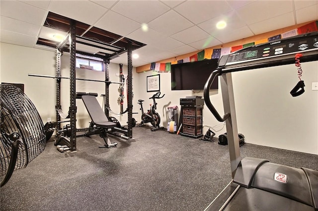 10 N Dr, Westerly, RI 02891 - exercise room featuring a drop ceiling