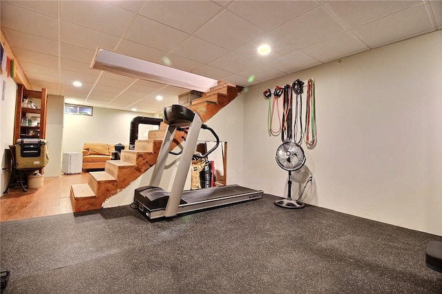 10 N Dr, Westerly, RI 02891 - exercise room featuring a drop ceiling