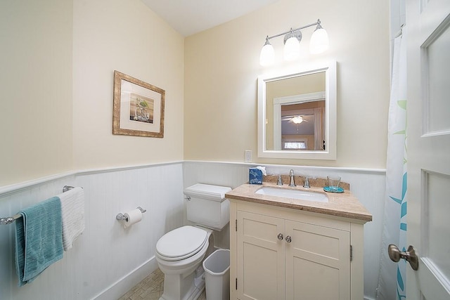 40 Vine St, East Greenwich, RI 02818 - bathroom with wainscoting and vanity