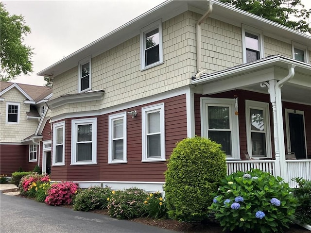 40 Vine St, East Greenwich, RI 02818 - view of property exterior featuring a porch