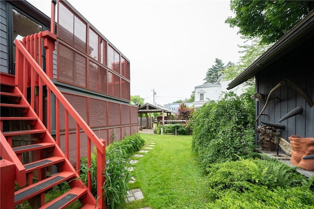 10 Hendricks St, South Kingstown, RI 02879 - view of grassy yard featuring stairs