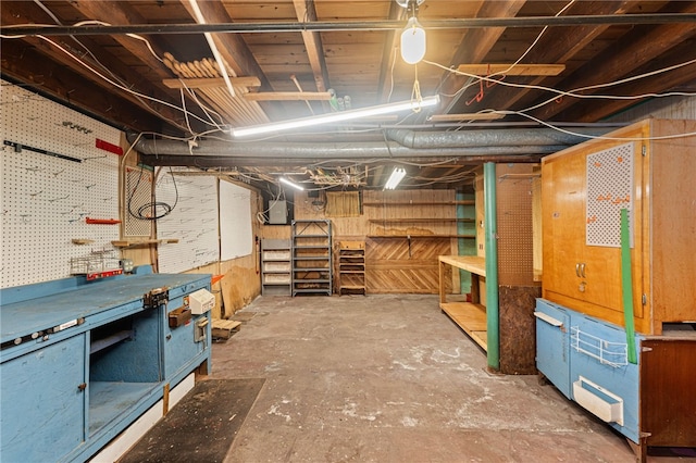 34 Tilden Ave, Warwick, RI 02888 - unfinished below grade area with a workshop area