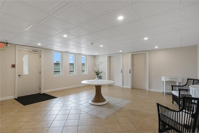 1503 Capella S Unit 1503, Newport, RI 02840 - foyer with recessed lighting and light tile patterned flooring
