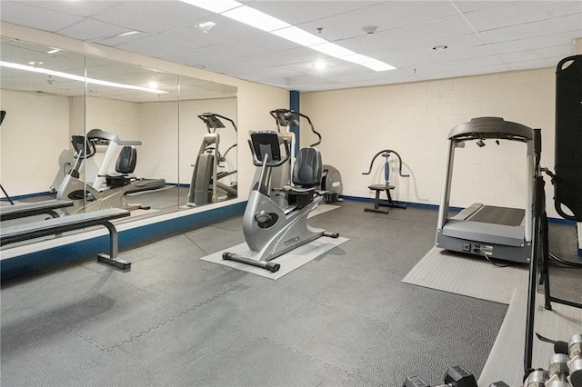 1503 Capella S Unit 1503, Newport, RI 02840 - exercise room with a drop ceiling