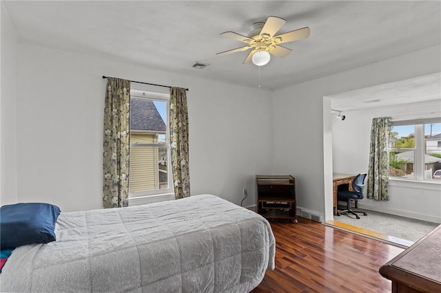 167 Carter Ave, Pawtucket, RI 02861 - bedroom with a desk, wood finished floors, and ceiling fan