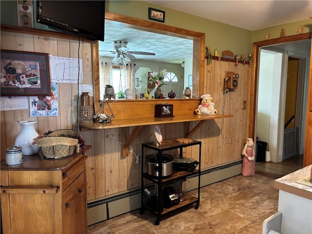 70 Partition St, Warwick, RI 02888 - kitchen with ceiling fan